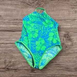 Speedo Girls One Piece Swimsuit Tropical Size 16